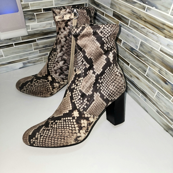 Steve Madden Snake Print Boots - Picture 2 of 4